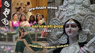 pre finals week  Saraswati Puja at IPGMER SSKMH Kolkata [upl. by Ydahs]