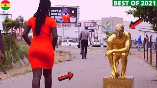 😂😂😂BEST OF 2021 SCARE PRANKS  Statue  Bushman Part 1 [upl. by Landy401]