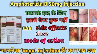 Amphotericin B injection Hindi  liposomal Amphotericin B 50 mg use in Hindi  fungal injection [upl. by Healion415]