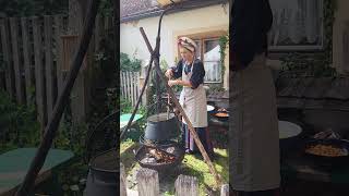 Stepping Back in Time Cooking Over an Open Fire at the Renaissance Fair shorts [upl. by Annaiuq]