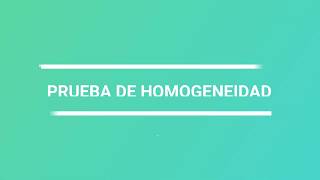 Ejercicio de Prueba de Homogeneidad  Estadística 2 [upl. by Coe205]