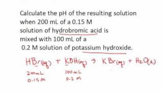 pH calculation neutralization reaction [upl. by Yelhs18]