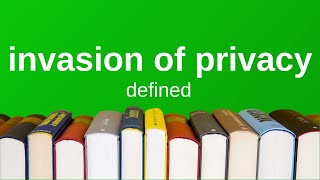 Invasion of Privacy  Explained Simply Torts [upl. by Astera]