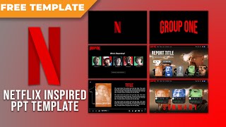 How to Make NETFLIX INSPIRED POWERPOINT Design Template  FREE TEMPLATE [upl. by Arlynne]