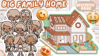 Big Family Home Beige Full Design 🧺 Toca Boca House Ideas 🧸 ✨ House Design TocaLifeWorld [upl. by Madelle221]