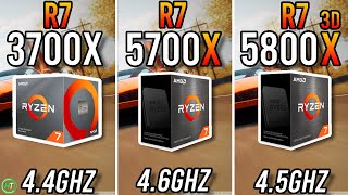 Ryzen 7 3700X vs Ryzen 7 5700X vs Ryzen 7 5800X3D [upl. by Ahsinal]