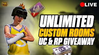 PUBG MOBILE LIVE CUSTOM ROOMS UC AND RP GIVEAWAYS  MALLANA IS LIVE [upl. by Adnahs]