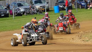 Yamaha Banshee GoPro raw fastest quad on track flat track racing Electric City Motorcycle Club [upl. by Enalb494]