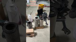 Change spare parts air compressor HITACHI aircompressor [upl. by Rowley]