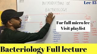 Introduction of Bacteriology systemic bacteriology full lecture in Hindi Micro Lec13 [upl. by Ecad]