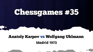 Anatoly Karpov vs Wolfgang Uhlmann  Madrid1973 [upl. by Aidnyl]