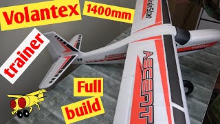 Volantex TrainStar Ascent 1400mm How to set up RC plane Full build Best Beginners Trainer airplane [upl. by Nodnal]