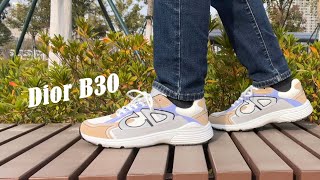 Dior B30 New Color Fashion Sneaker On Foot [upl. by Eiddam]