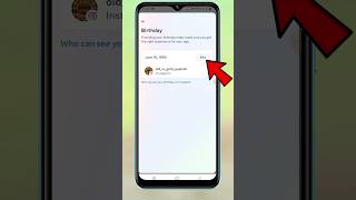 Instagram date of birth change kaise kare  How to change date of birth on instagram shorts [upl. by Hallett]