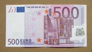 500 Euro Banknote Five Hundred Euro  2002 Face amp Reverse [upl. by Crist]