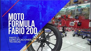 Especificaciones Técnicas MOTO Formula Fabio  Parte 2 [upl. by Tricia580]