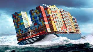 How the World Largest Container Ships Survive Monster Waves Without Breaking [upl. by Enirol]