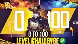 01 TO 100 LEVEL CHALLENGE 🥵 in Garena Free Fire Solo Rank Susing gwdev [upl. by Drofiar966]