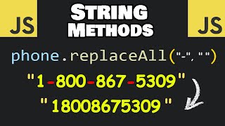 Useful JavaScript STRING METHODS 🧵 [upl. by Ayahs]