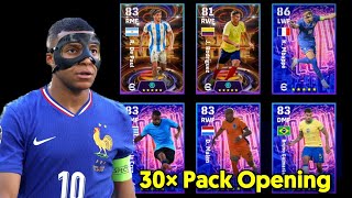 New Featured 🎉🎉 30X Showtime Continental Pack Opening In eFootball 2024 🤯💥  103 Highlight Mbappe [upl. by Carrnan]