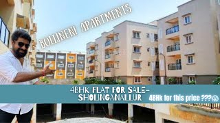 APARTMENT FOR SALE  4BHK BOLLINENI HILLSIDE SHOLINGANALLUR  FUN WITH KARTHI [upl. by Lammaj]