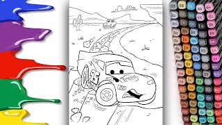 Cars Lightning McQueen Coloring Pages Book [upl. by Tandy57]