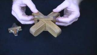 Cross Sticks wood brain teaser puzzle [upl. by Rentschler708]