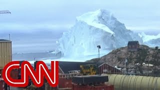 Massive iceberg threatens tiny village [upl. by Einnalem]