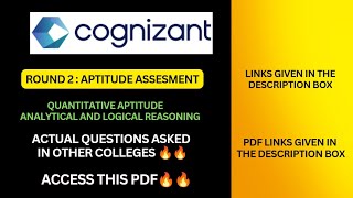 🔥 Cognizant actual aptitude questions asked in other colleges  solve these questions for aptitude [upl. by Marcelline]