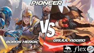 Gruul Aggro VS Boros Heroic MTG Pioneer [upl. by Spatola]