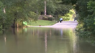 Officials urge Kingwood residents not to drive through waters as flooding continues [upl. by Euqinemod]