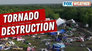 I COULDNT BELIEVE MY EYES Deadly EF2 Tornado Destroys Bentonville Arkansas Bike Fest [upl. by Ellenrahc]