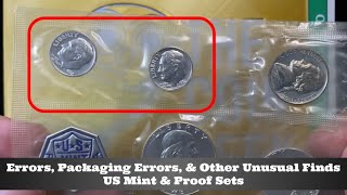 Errors Packaging Errors amp Other Unusual Finds in US Mint amp Proof Sets [upl. by Eilis564]