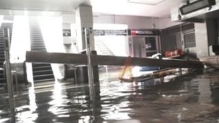 Superstorm Hurricane Sandy 2012 Inside NYCs Flooded Subways [upl. by Hgiellek995]