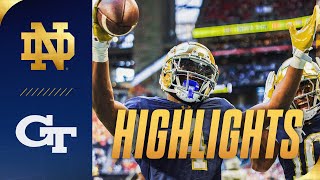 Highlights at Georgia Tech 2024  Notre Dame Football [upl. by Eseekram243]