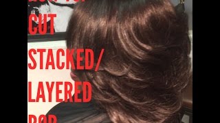 HOW TO CUT STACKED BOB EASIEST WAY EVER [upl. by Ahsimat]