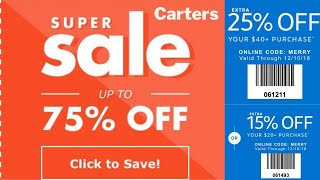 Carters Coupons Code  Flat 70 Off On Carters Coupons  Carters Promo Code [upl. by Tybalt]