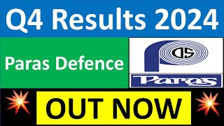 PARAS DEFENCE Q4 results 2024  PARAS DEFENCE results today  PARAS DEFENCE Share News  PARAS Share [upl. by Fabrianne]