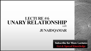 Relationship  Unary amp Ternary Relationship  Database System  Lecture  6 [upl. by Greenes]