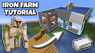 118 EASYCOMPACT IRON FARM TUTORIAL  Minecraft Skyblock 118 Lets Play  5 [upl. by Aret763]