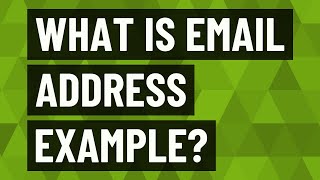 What is email address example [upl. by Kazim]