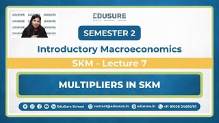 Semester 2  Introductory Macroeconomics  SKM  Lecture 7  Multipliers in SKM  EduSure [upl. by Etram904]