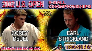 9BALL Corey DEUEL vs Earl STRICKLAND  2002 27th US OPEN 9BALL CHAMPIONSHIPS [upl. by Aseretairam31]