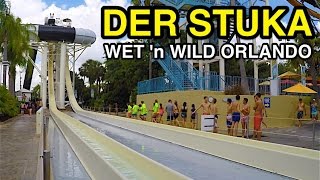 4K Der Stuka  Speed Slide  Wet n Wild Orlando FL [upl. by Dian540]