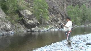 mongolian fishing Uliastai river [upl. by Viscardi]