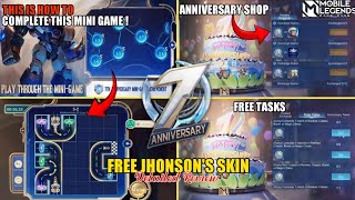 ANNIVERSARY EVENT 2023  Get free Jhonsons skin free all tasks  Detail Preview  Mobile Legends [upl. by Osner687]