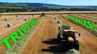 Silage Baling Massive Triticale Crop [upl. by Sabir]