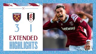 Extended Highlights  Scamacca Bowen amp Antonio Secure Win  West Ham 31 Fulham  Premier League [upl. by Klusek]