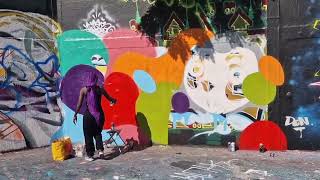 Hall of Fame Graffiti art Stockwell London 2023 Part 1 [upl. by Anassor614]