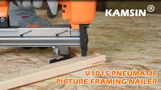 【Time For Picture Framing】KAMSIN V1015 Pneumatic V Nailer Share And How To Use [upl. by Wein]